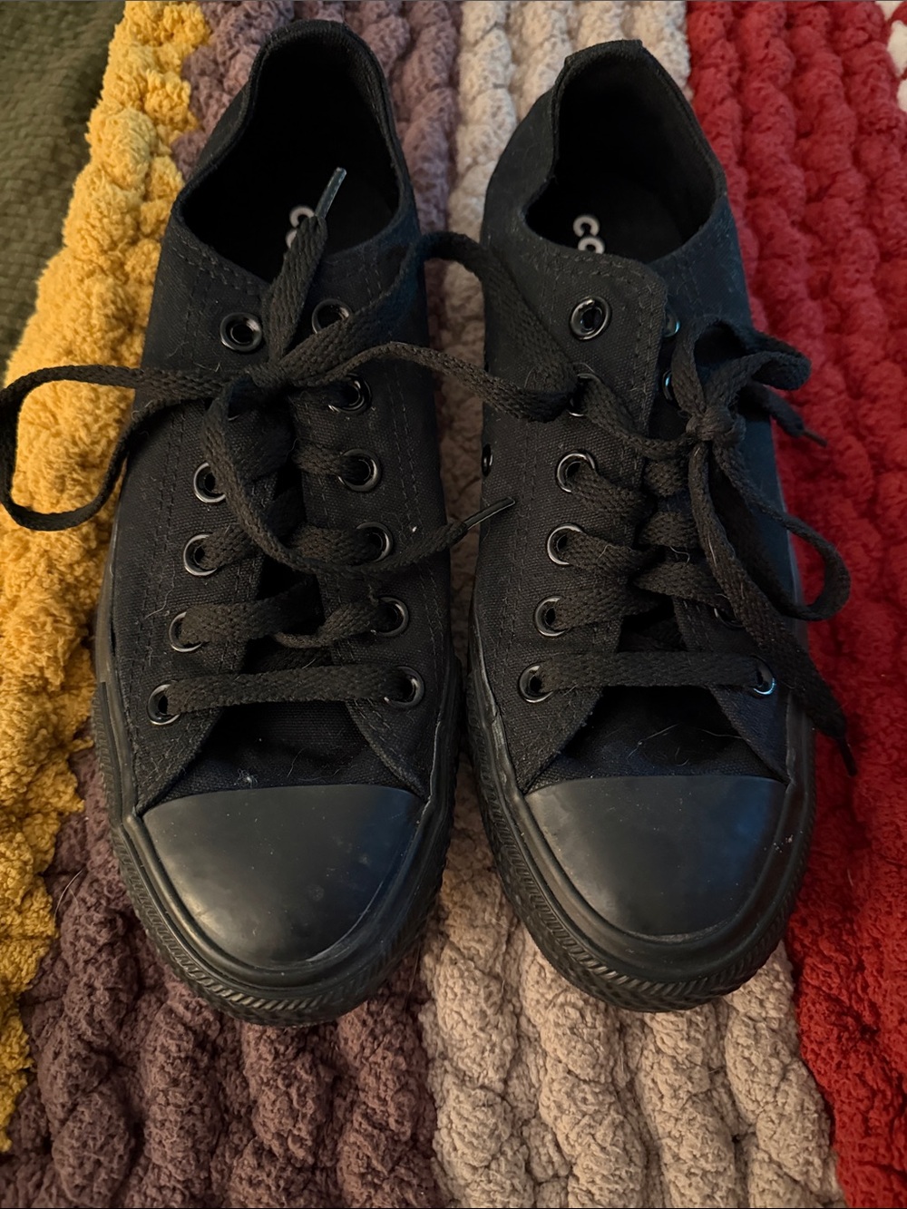 Converse Black Low Top Canvas Sneakers
